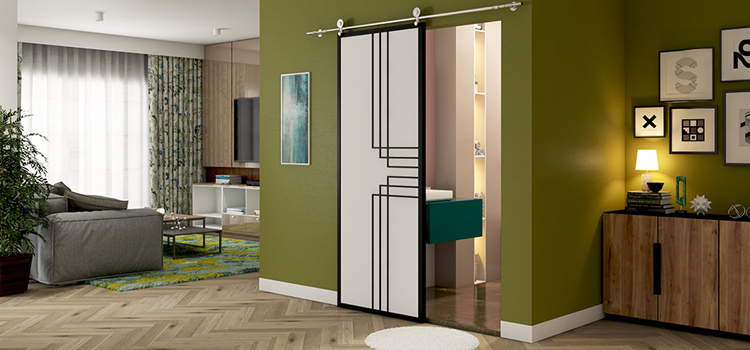 sliding bathroom door installation in El Monte